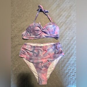 👙 Pink & Purple Tie Dye 2 Piece Bathing Suit 👙